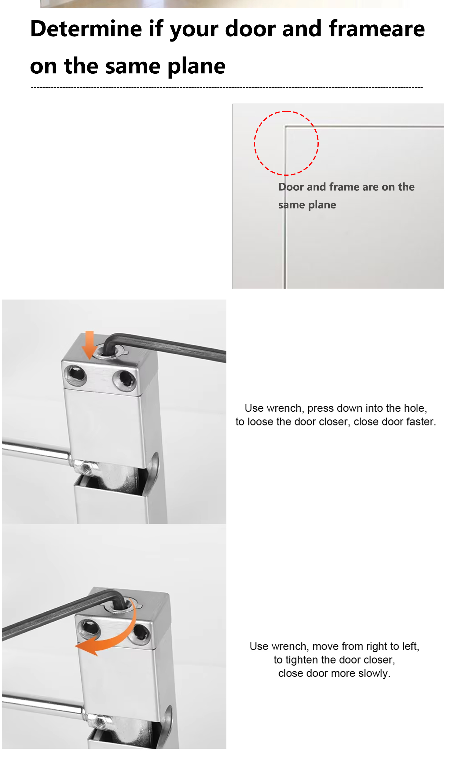 Sterling Spring Door Closer Standard Structure Stable Performance For Daily Door Use