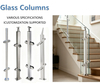 Glass Railing Post Solid Stainless Structure For Outdoor Balcony Guardrail Installation Parts