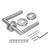 LH1003 Right Angle Lever Handle Stainless Steel Door Handle On Rose for Residential Hotel and Commercial Doors