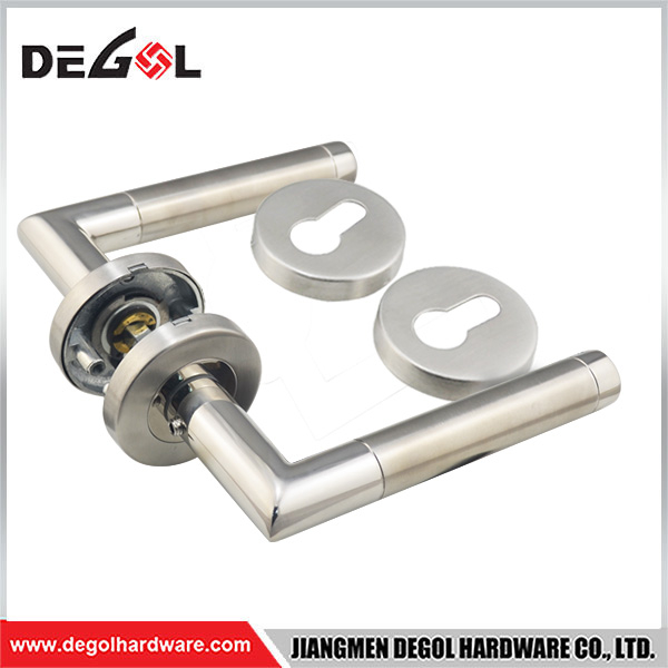 Hotsale euro satin finish door handle easy install stainless steel lever type of door handle