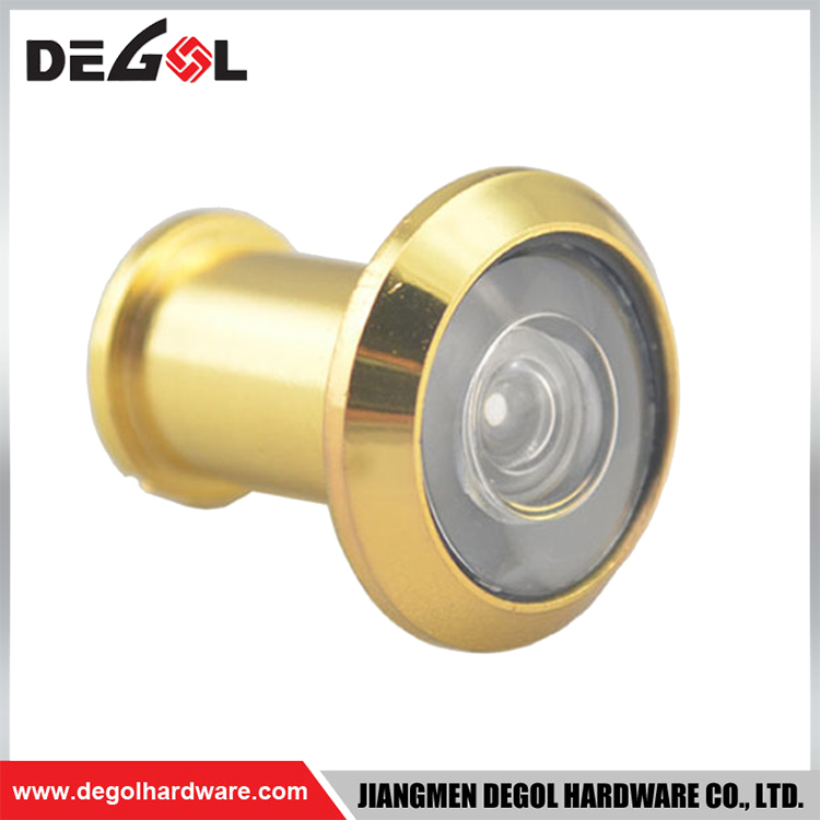 DV1005 180 Degree Brass Door Eye Viewer Satin Brass Door Viewer Magnifier with Cover