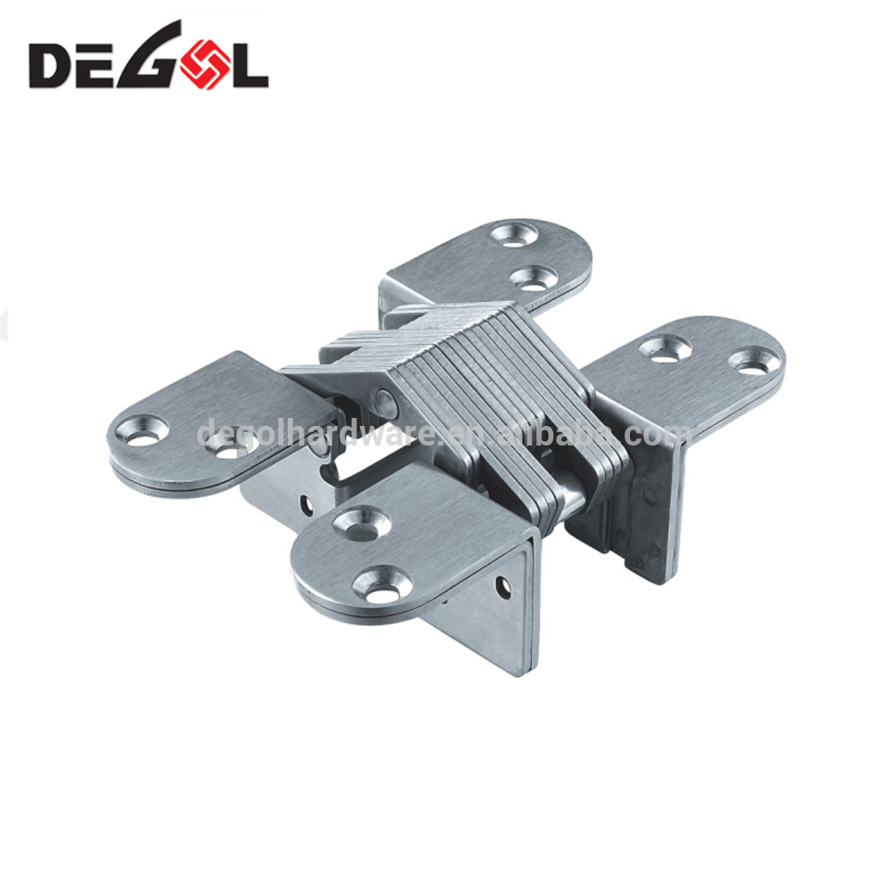 Invisible Door Hinges Adjustable Hinges Bright Chrome Zinc Alloy Butt Hinge