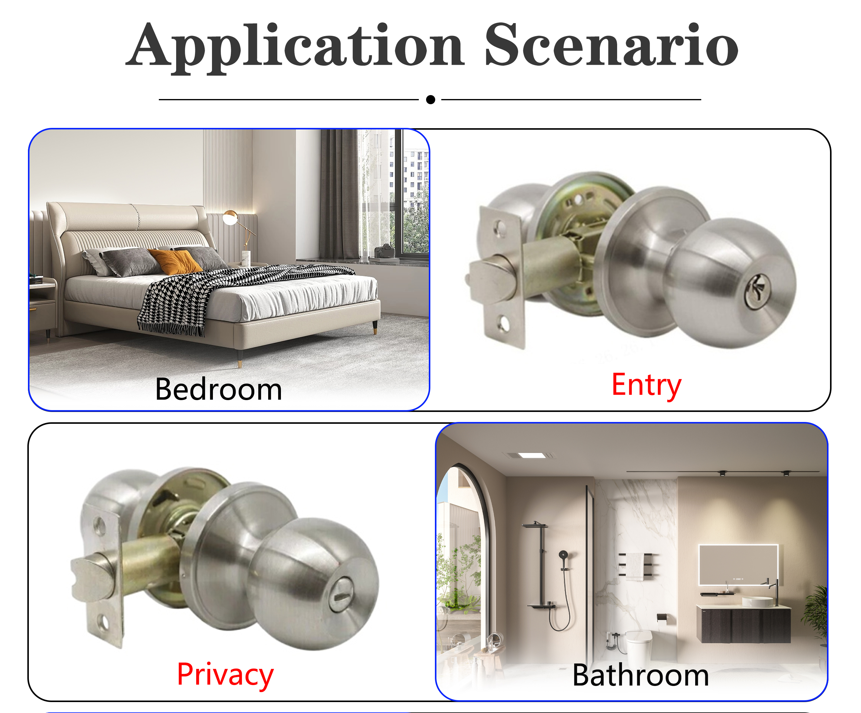 Stainless Steel Door Knob Lock Designed for Australian Home Security