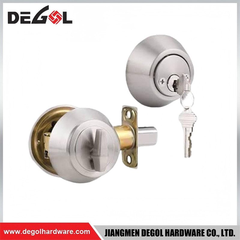 Round Cylinder Deadbolt Lock for Standard Door Installation