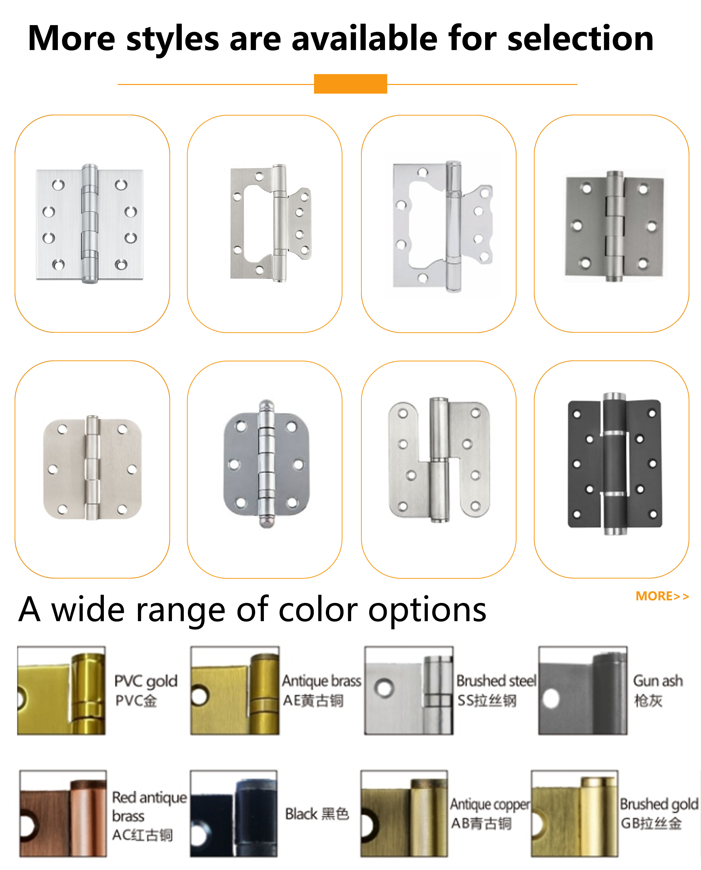 China Factory Direct Automatic Door Spring Hinge with Self Closing Function