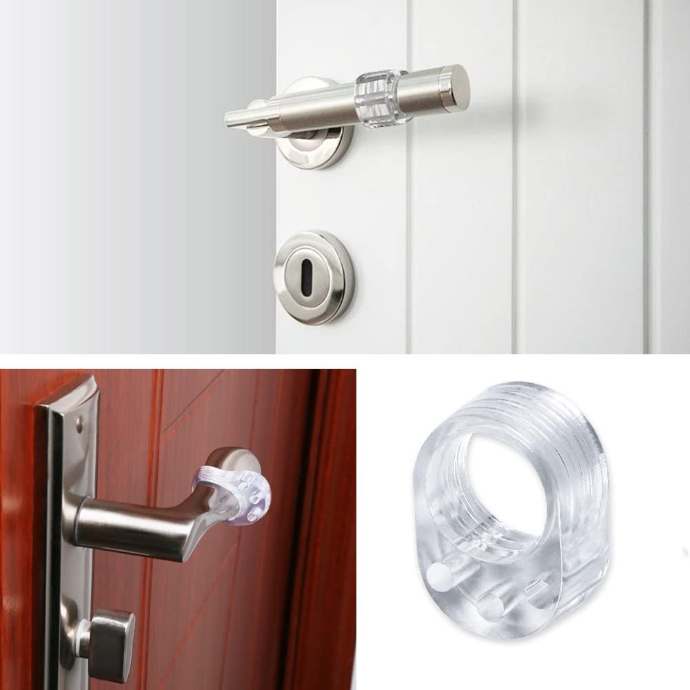 Transparent PVC Door Handle Bumpers Door Stopper Wall Protectors