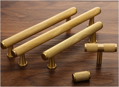 New Design Golden Brass Furniture Handle Drawer Pull Knobs 