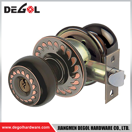BDL1059 Black Knob with Self Locking Function Door Knob Lock Entrance Door Lock Set
