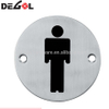 Durable Stainless Steel Round Metal Toilet And Shower Room Sign Plate