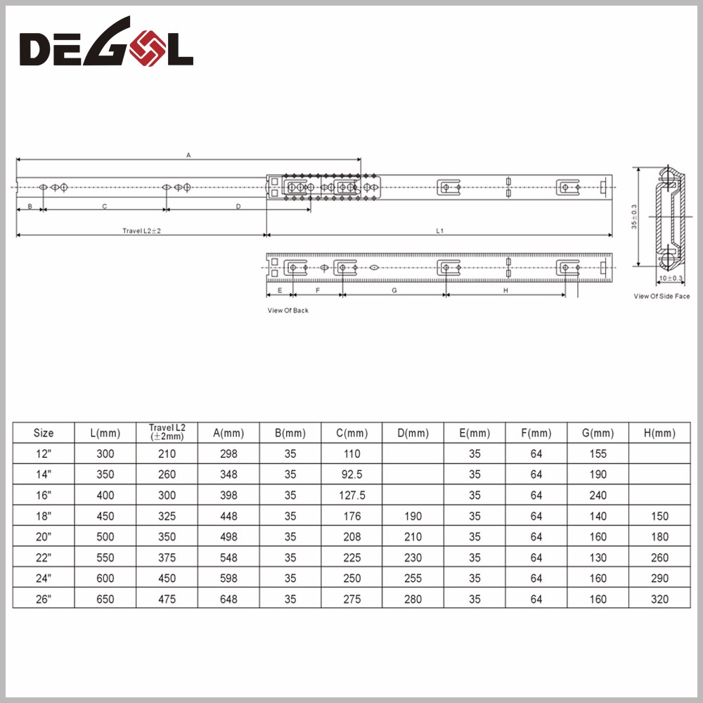 Cabinet Drawer Slide 