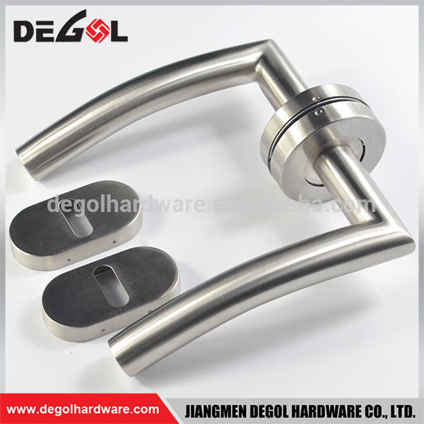 LH1012-1 Tube stainless steel lock sets door handle with special escutcheon