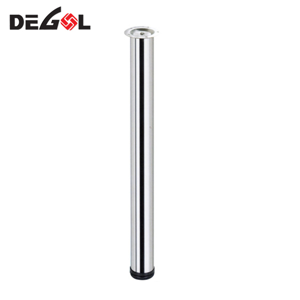 TL1008 Round long iron table leg height adjuster with chrome finish