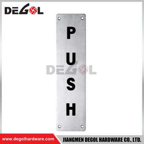 PH1001 Customized SS 201/304 Pull And Push Door Sign Plate