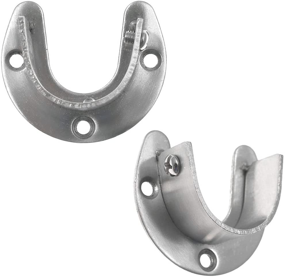 Wardrobe Bracket Flange Rod Holder 