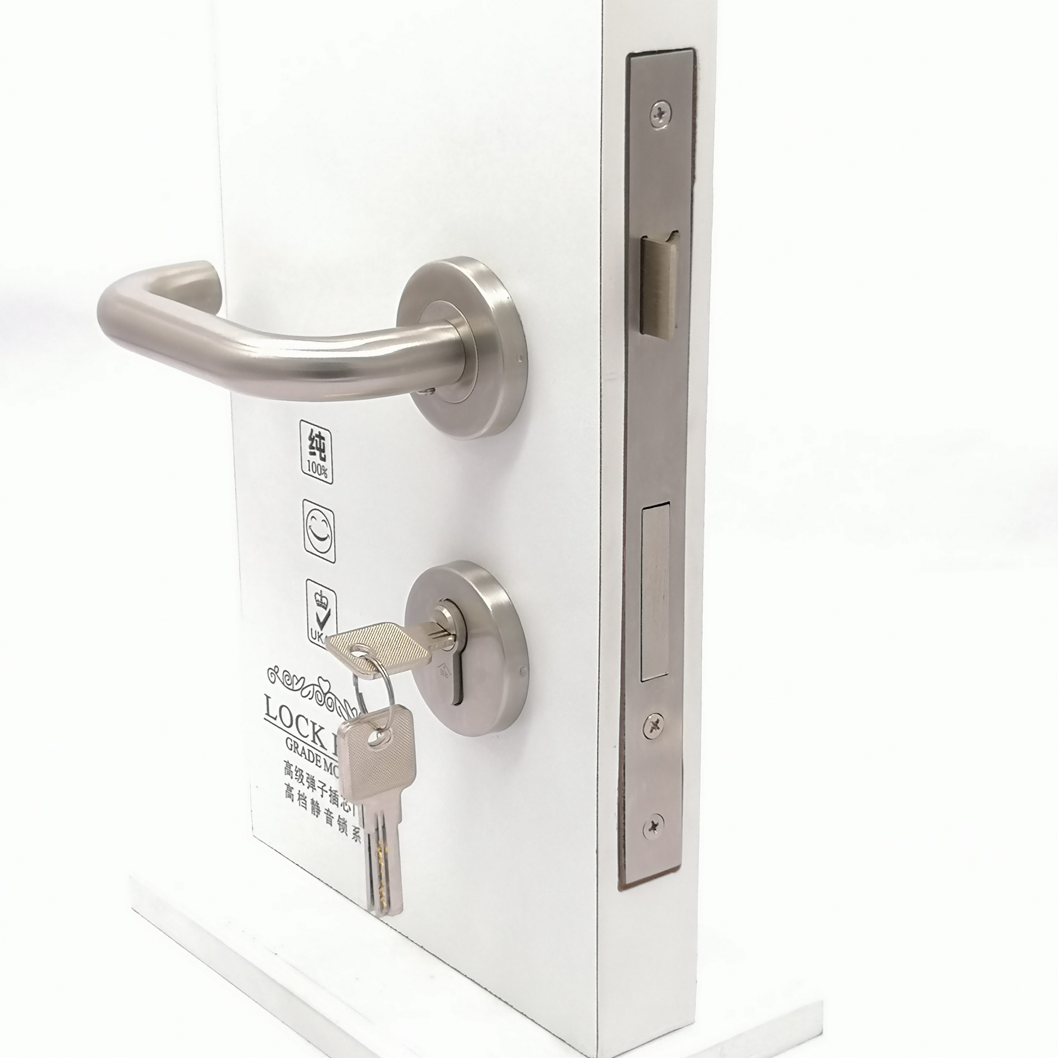 High Quality Stainless Steel 304 Door Handle With Lock
