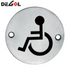 Cheap price Stainless steel round publish washroom metal sign