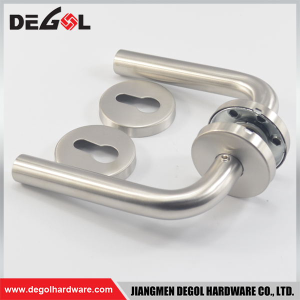 solid square door handle stainless steel 304 or aluminum alloy golden door handle with lock set