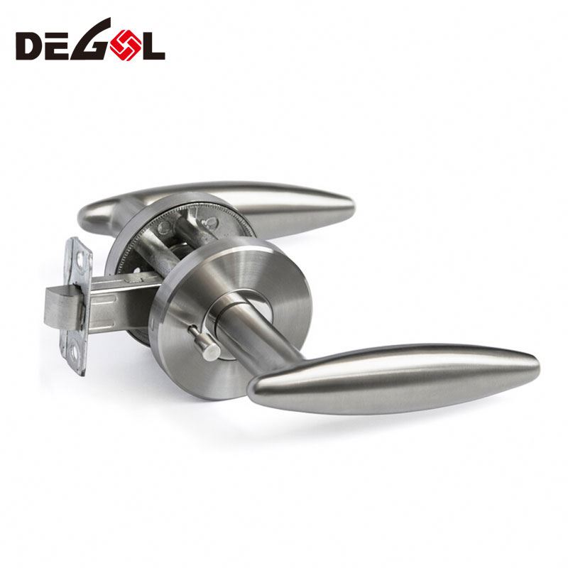 Security sliding lever toughened glass door handle lock with key