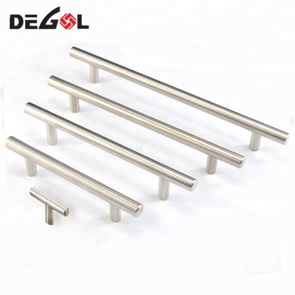 China wholesale fancy design T bar solid furniture cabinet iron drawer handles.
