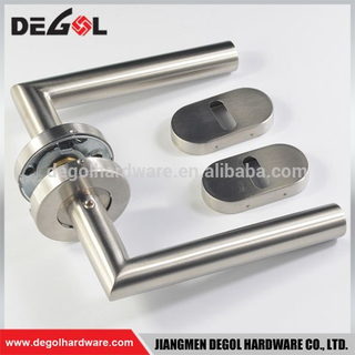 China supplier stainless steel lever inox door handle on rose