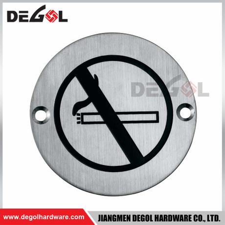 SP1019 Stainless Steel No Smoking Sign Door Plate for Shopping Mall