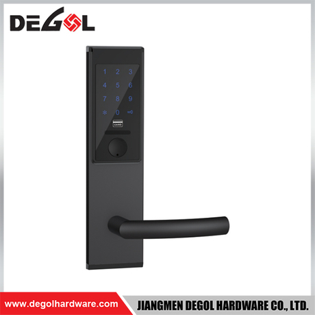 SML66 Zinc Alloy Door Handle Smart Lock Matt Black/ Satin Silver