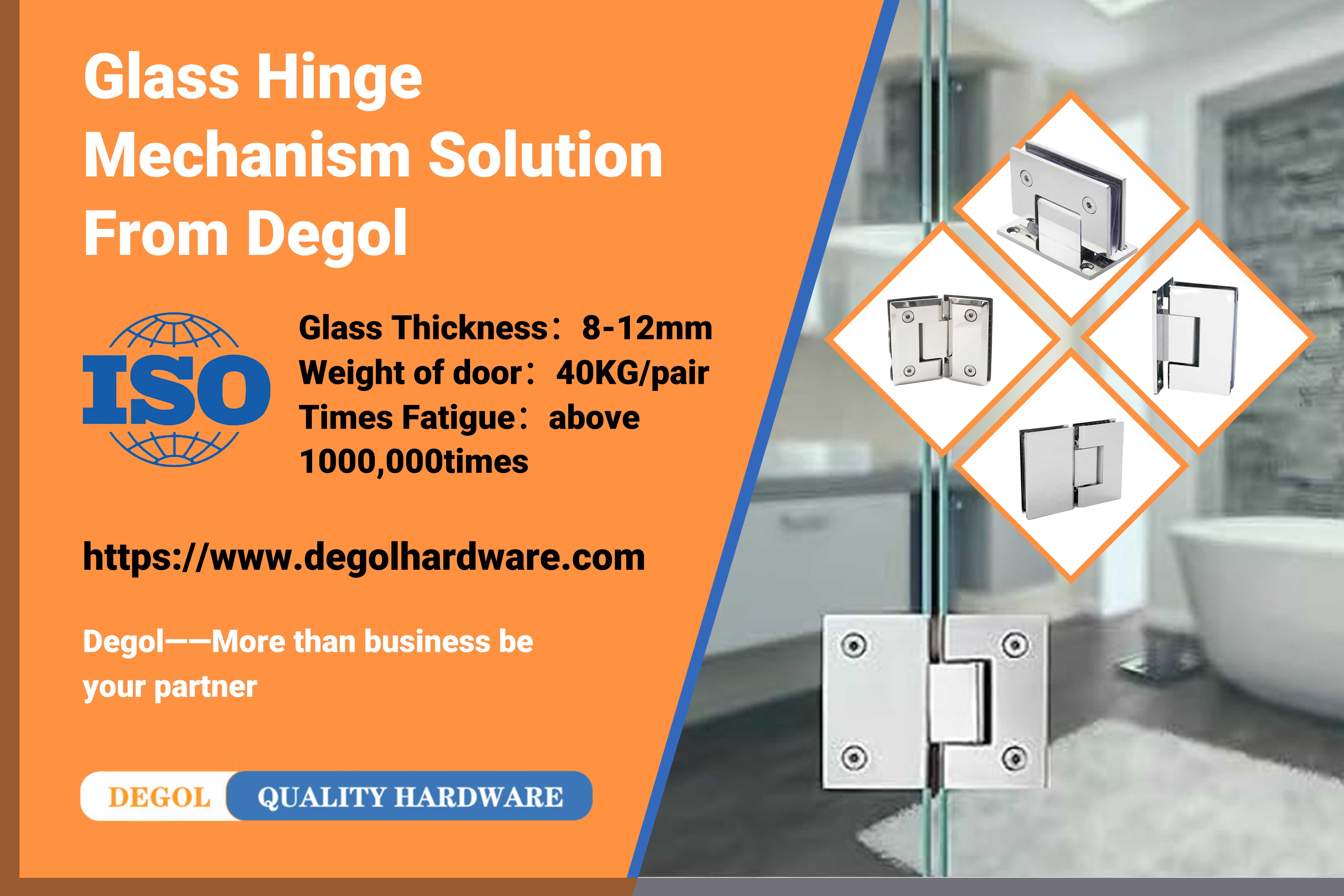 How to install glass hinge for shower door?