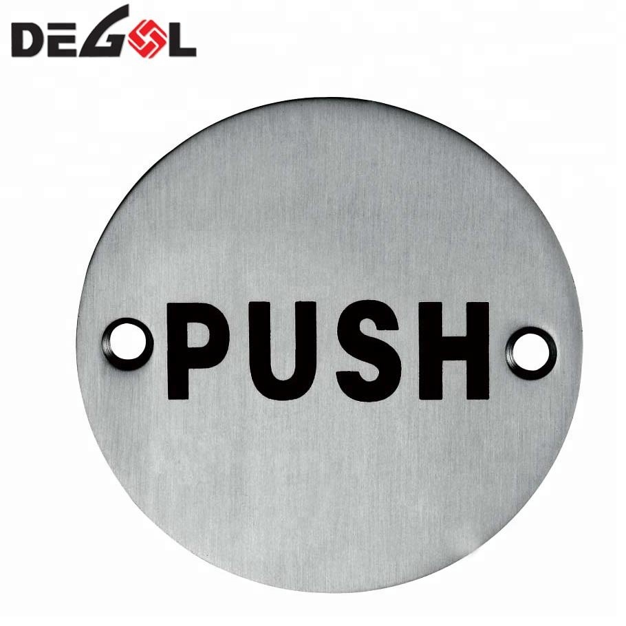 Push Or Pull Stainless Steel Door Sign Plate