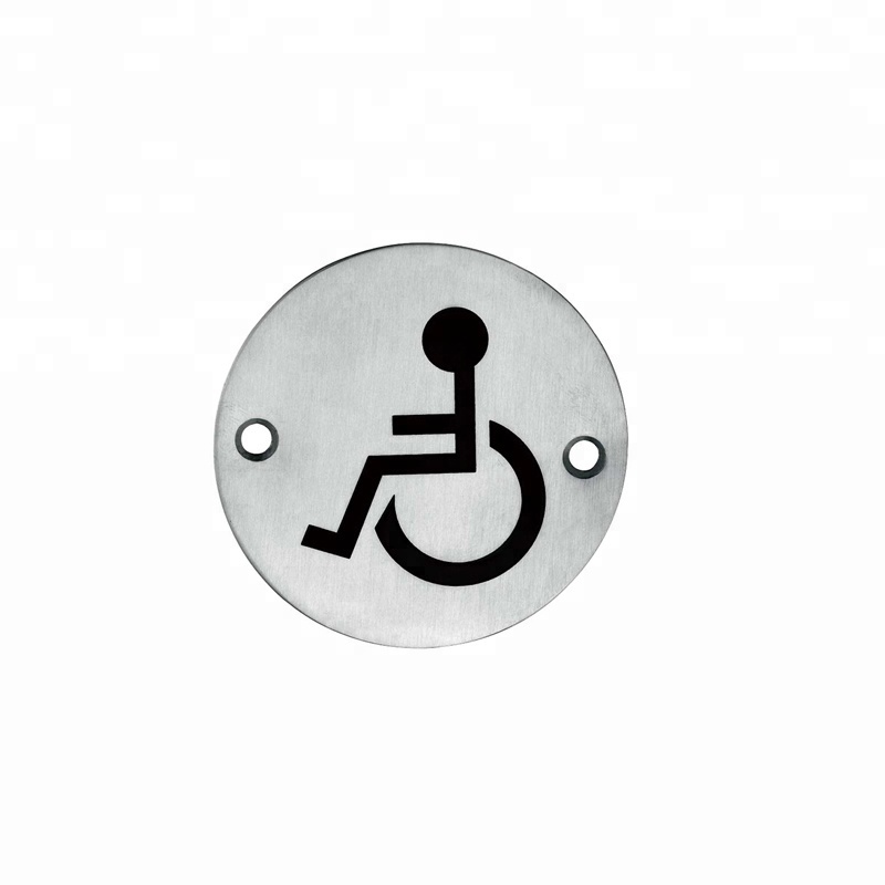 Stainless Steel Disabled Toilet Sign