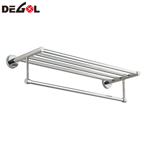 Stainless steel double layers bathroom folding towel rack