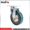 FC1009 Heavy Duty 4-Piece Rubber Caster Wheels Set Industrial Castors Threaded Stem Mount Locking Metal Swivel Wheel Furniture