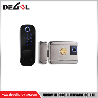 SML42 Zinc Alloy Door Handle Smart Lock Matt Black/ Satin Silver