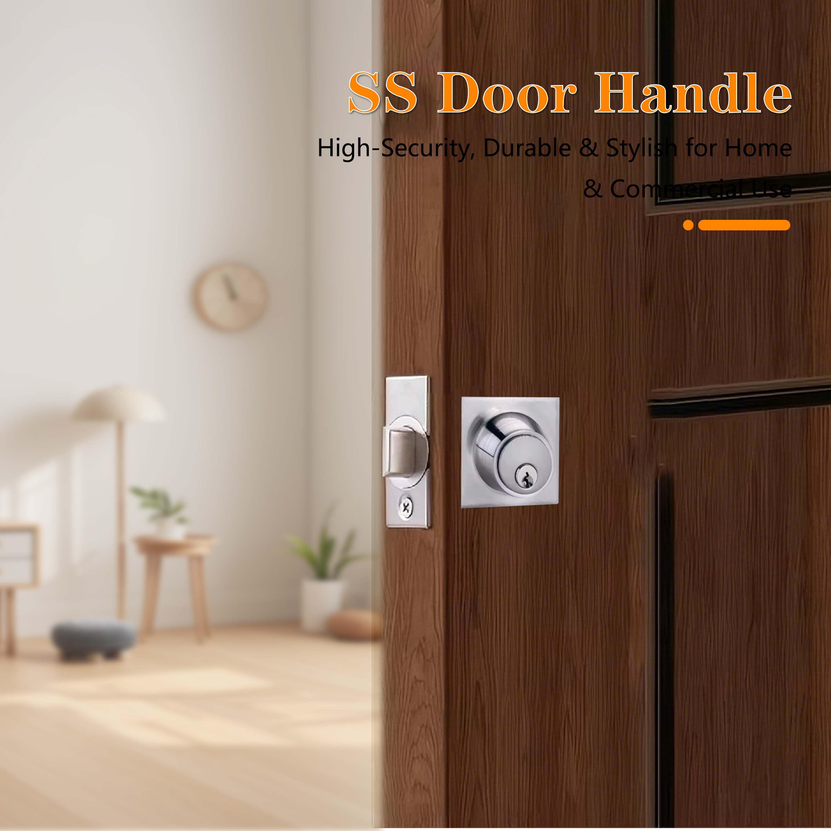 Stainless Steel Deadbolt Lock for Residential and Commercial Doors