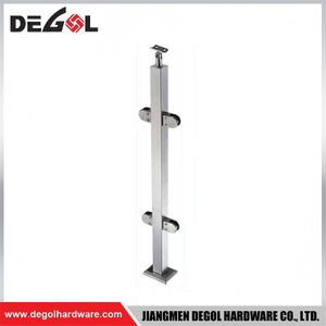 Glass Balustrade Mid Post Intermediate Support For Long Span Continuous Glass Railings