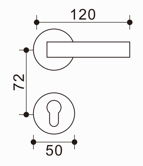 Durable Zinc-Aluminum Lever Handle, Aluminum Alloy, Low Maintenance
