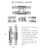 CDH1014 Adjustable Concealed Hinge Heavy Duty Invisible Door Hinge for Wooden and Interior Doors
