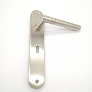 European Stainless Steel Door Lever Handle On Square Plate
