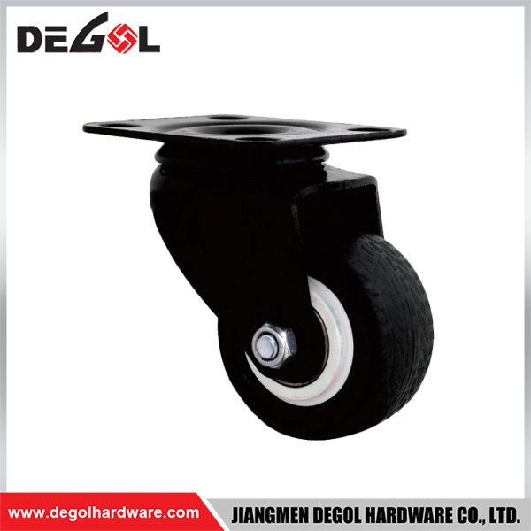 FC1007 Black Furniture Wheel with Brake Mounting Socket Swivel Caster Wheels Grip Neck Stem Caster for Black Furniture Easy Install Use
