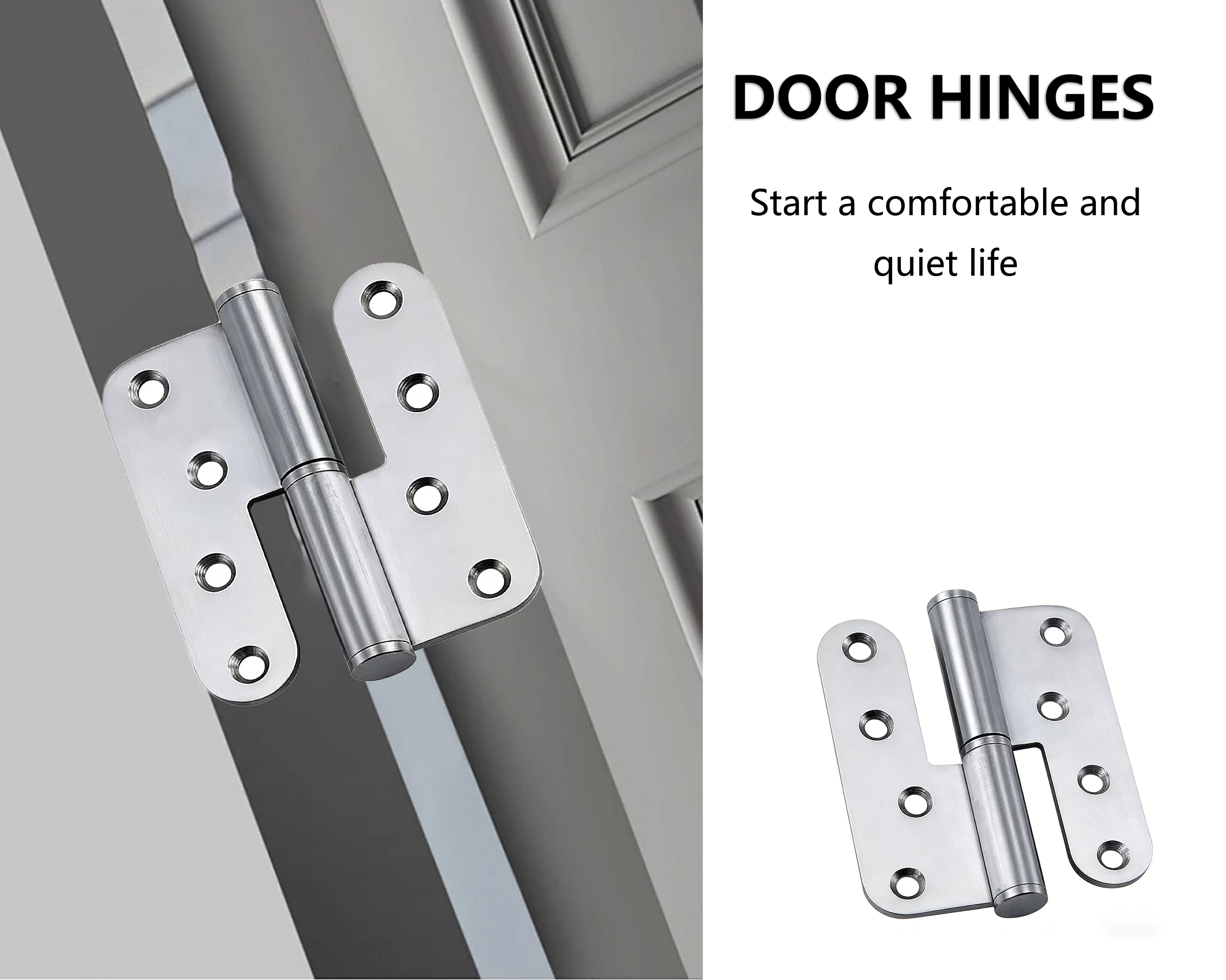 Stainless Steel L Shape Lift Off Hinge Removable Radius Butt Hinge For Door Hardware Replacement Accessories