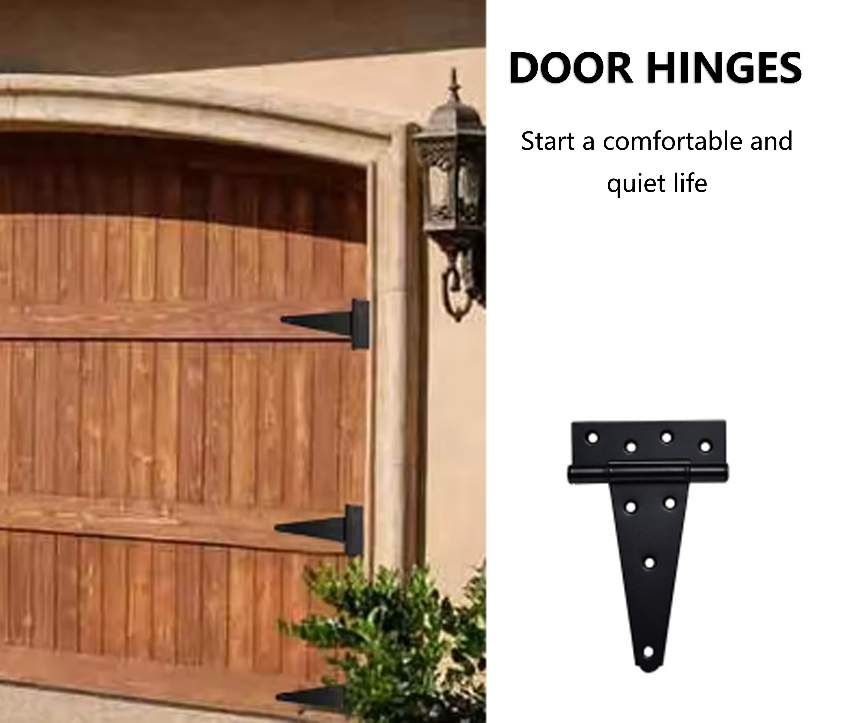 Heavy Duty T‑Strap Hinge For Outdoor Wooden Garden Gate