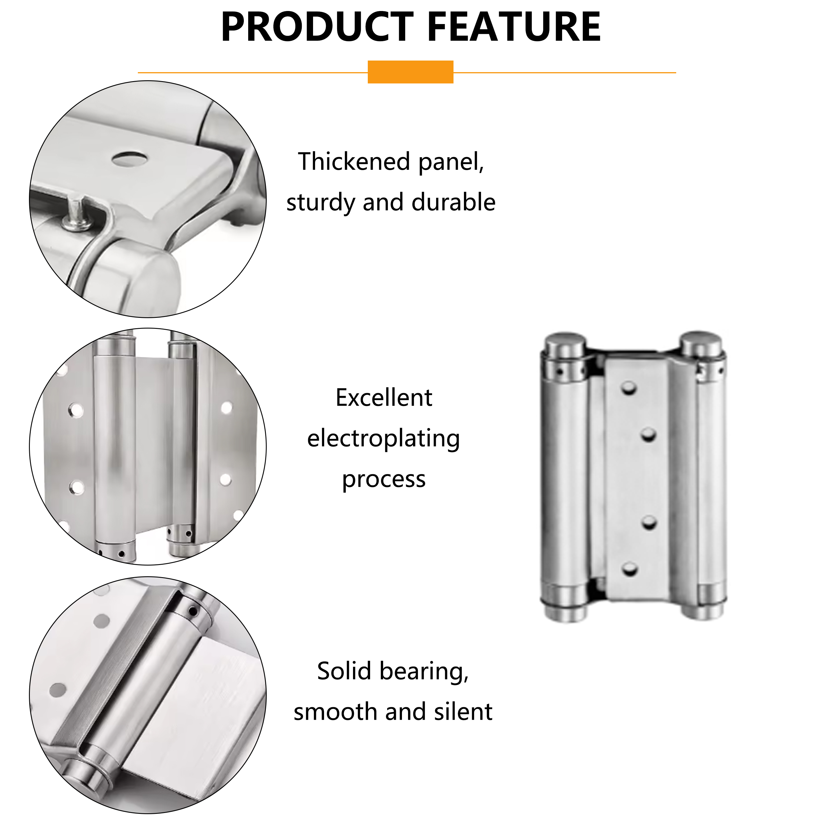 China Factory Direct Automatic Door Spring Hinge with Self Closing Function