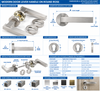 LH1092 Modern Square Tube Door Lever Handle on Round Rose