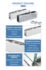 GC1007 Stainless Steel Shower Glass Patch Fitting Wall Mounted Glass Panel Holder