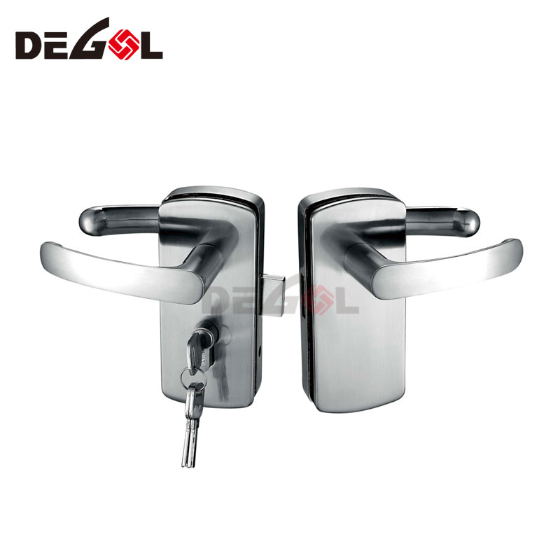 commercial lever glass door lock with handle