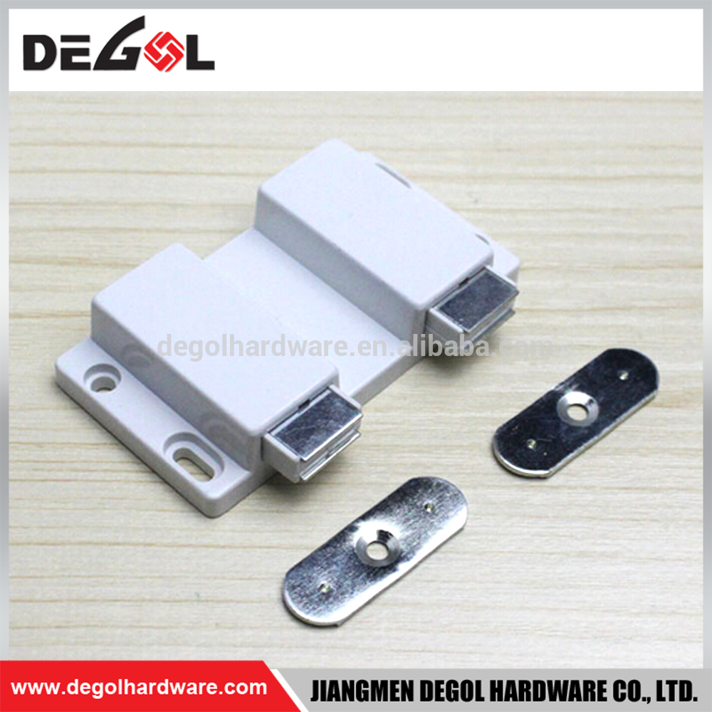 Durable furniture hardware plastic iron double magnetic catch