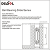 High quality smooth full extension ball bearing telescopic drawer channel