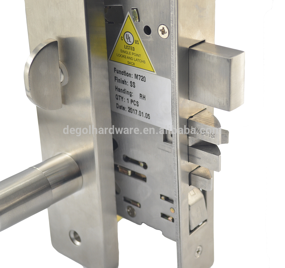 UL approved for USA market stainless steel front door lock for hotel