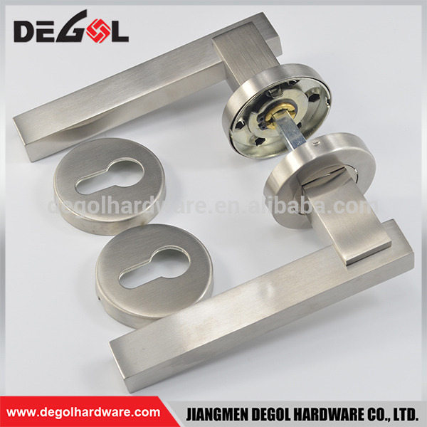 LH1062 Square Shape Lever Handle Door Lock Type Stainless Steel 304 Door Handles