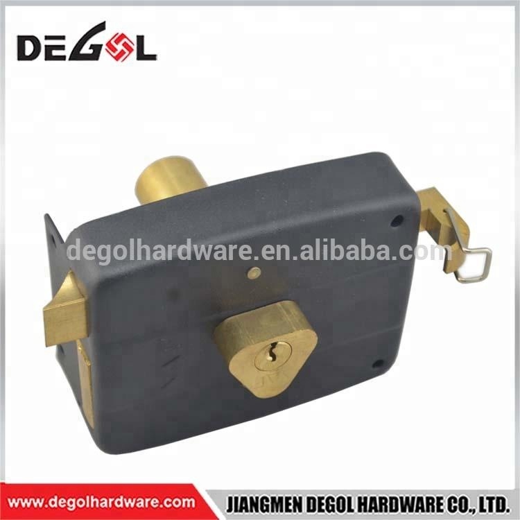 China manufacturer best selling black brass rim door lock for entrance door