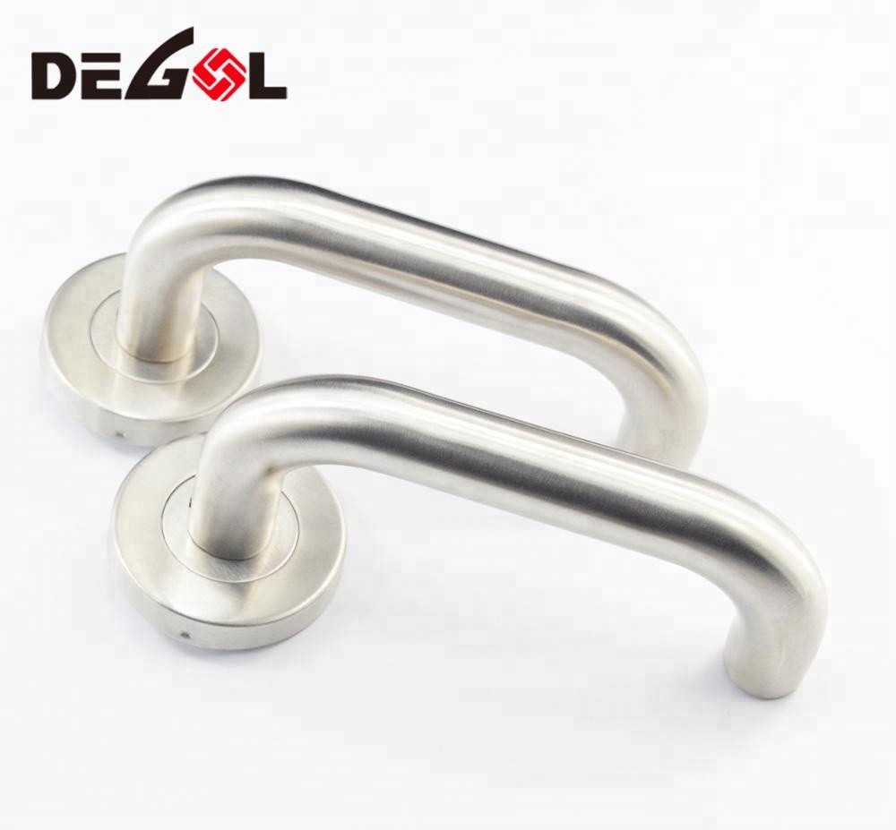 China wholesale stainless steel U shape tube lever type mortise lock handle